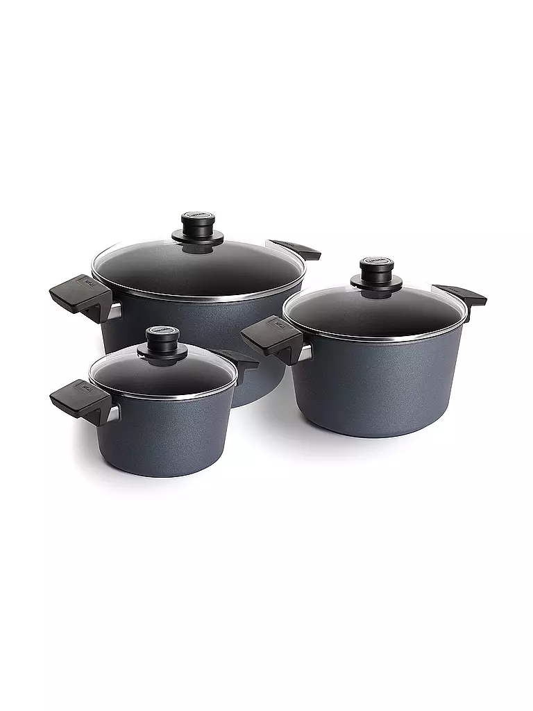 WOLL | Set di pentole 3 pezzi 20+24+28cm DIAMOND LITE antiaderente | Nero