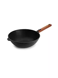 WOLL | Wok con manico in legno 28cm ECO-LOGIC Antiaderente | Nero