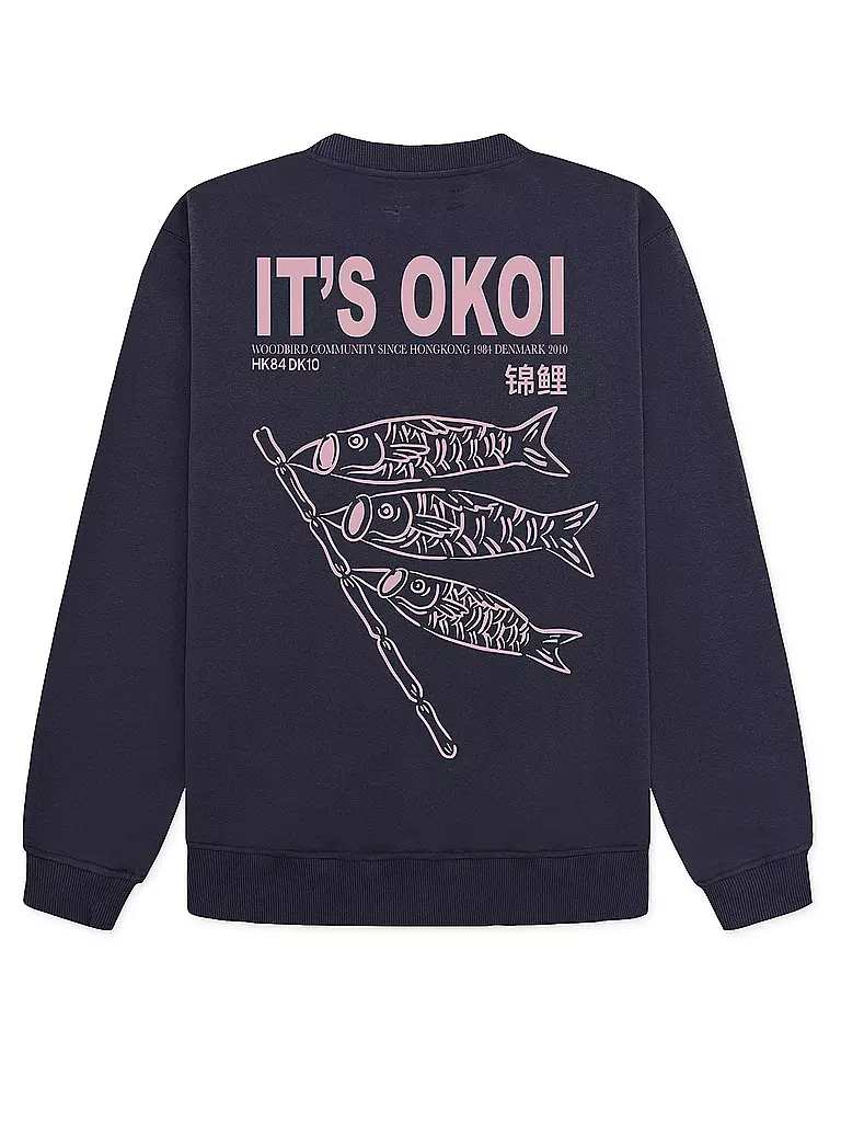 WOODBIRD | Sweater WBCANE KOI | Blu scuro