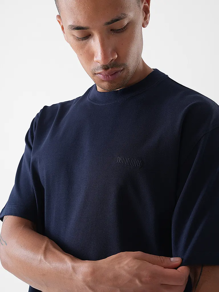 WOODBIRD | T-Shirt WBBAINE | Blu scuro