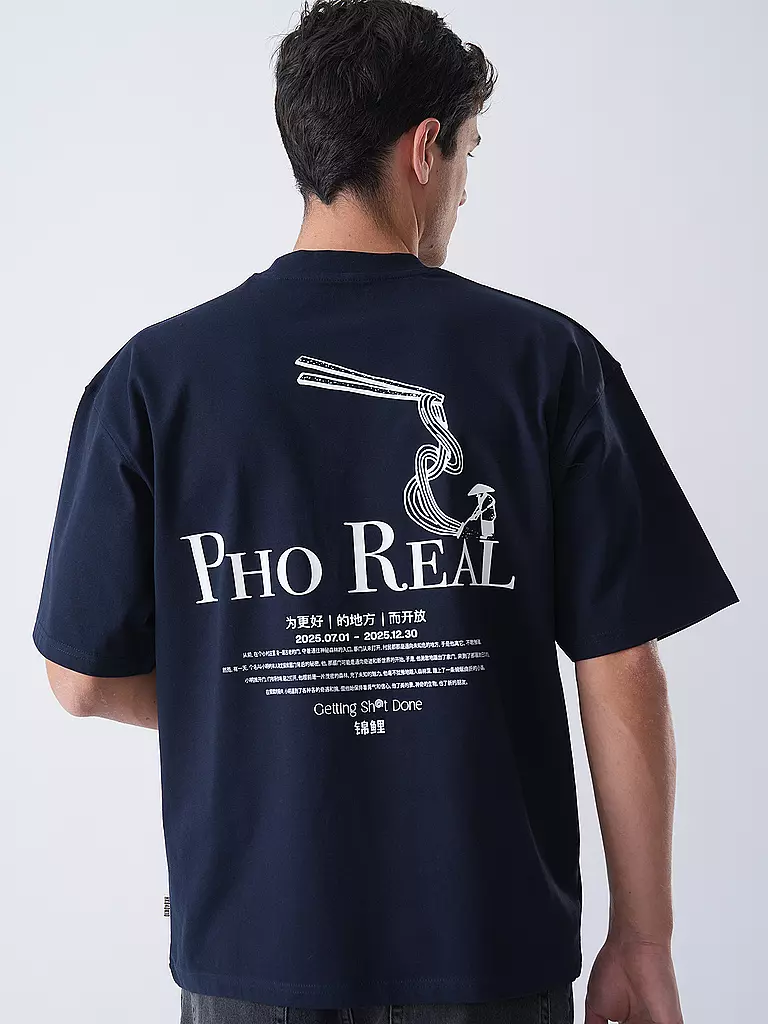 WOODBIRD | T-Shirt WBBEAM PHO | Blu scuro