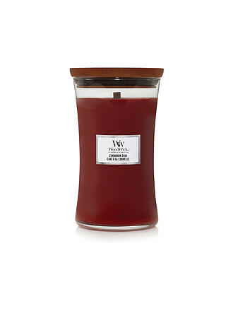 WOODWICK | Candela a Clessidra con Stoppino Scoppiettante 610g Large Cinnamon Chai