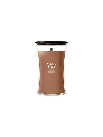 WOODWICK | Candela a clessidra 610g stoppino scoppiettante Large Radiant Amber