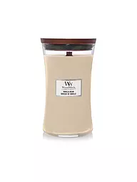 WOODWICK | Candela profumata con stoppino crepitante SANDUHR Large 610g Vanilla Bean | Crema