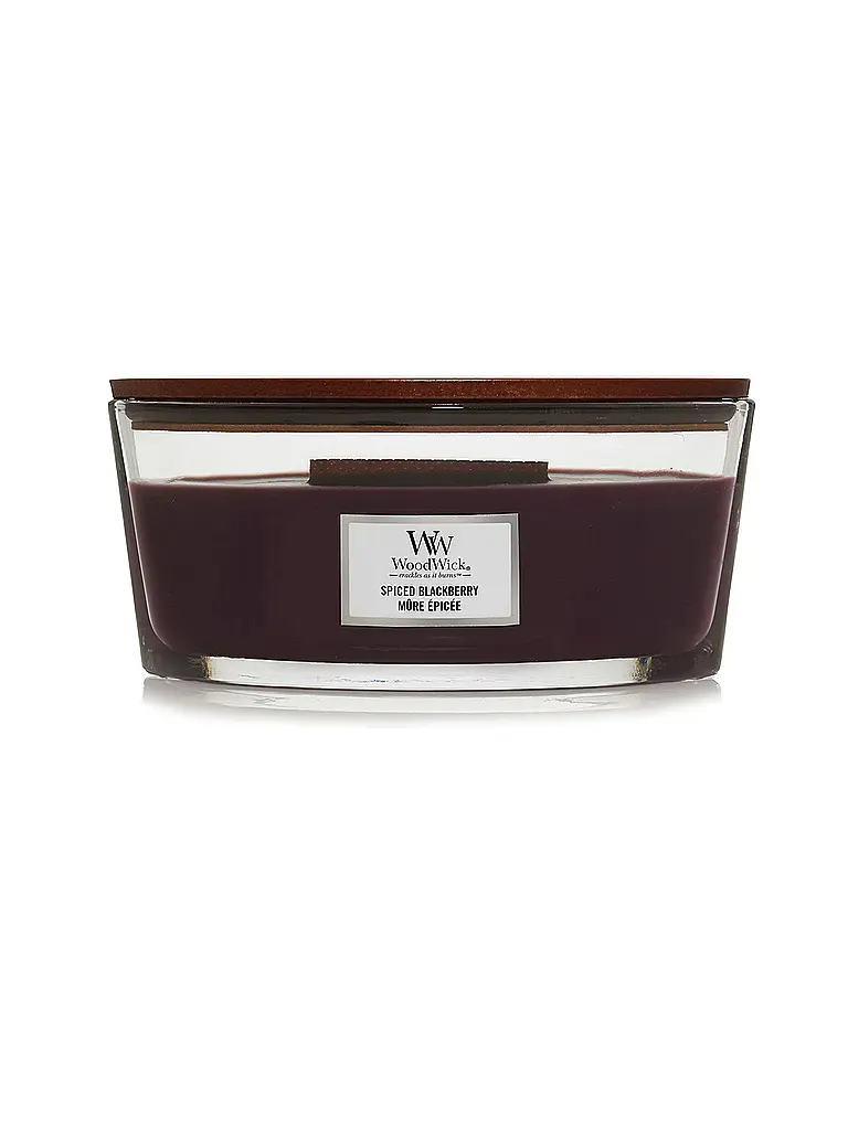 WOODWICK | Ellipsenkerze Knisterdocht 454g Spiced Blackberry | Lilla