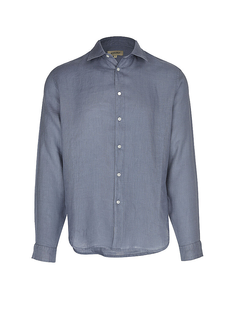 Woolrich Camicia di lino blu L