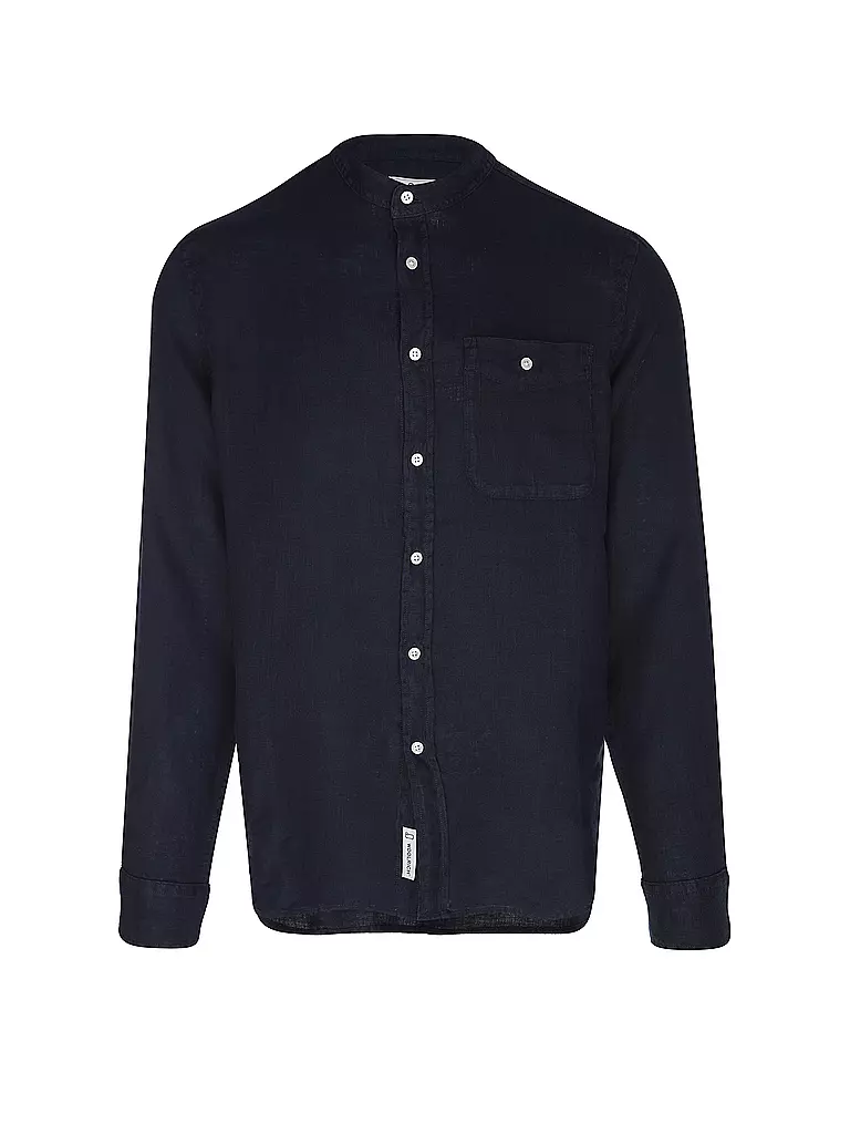 WOOLRICH | Camicia di lino regular fit | Blu scuro