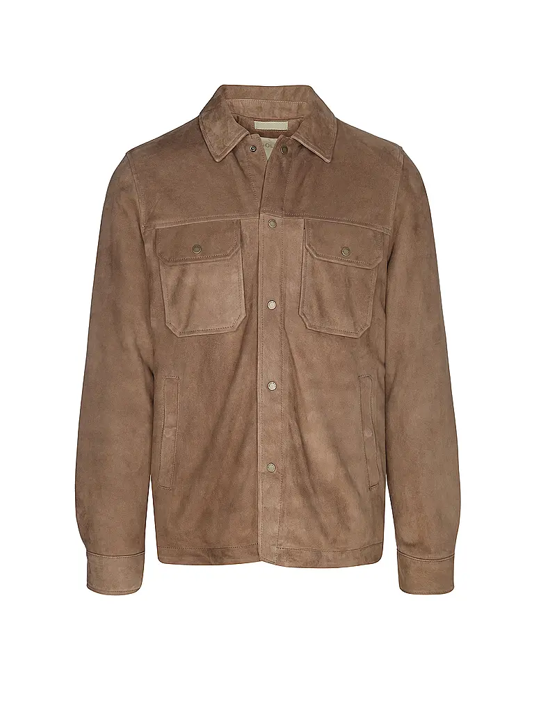 WOOLRICH | Giacca in pelle ALASKAN | Cammello