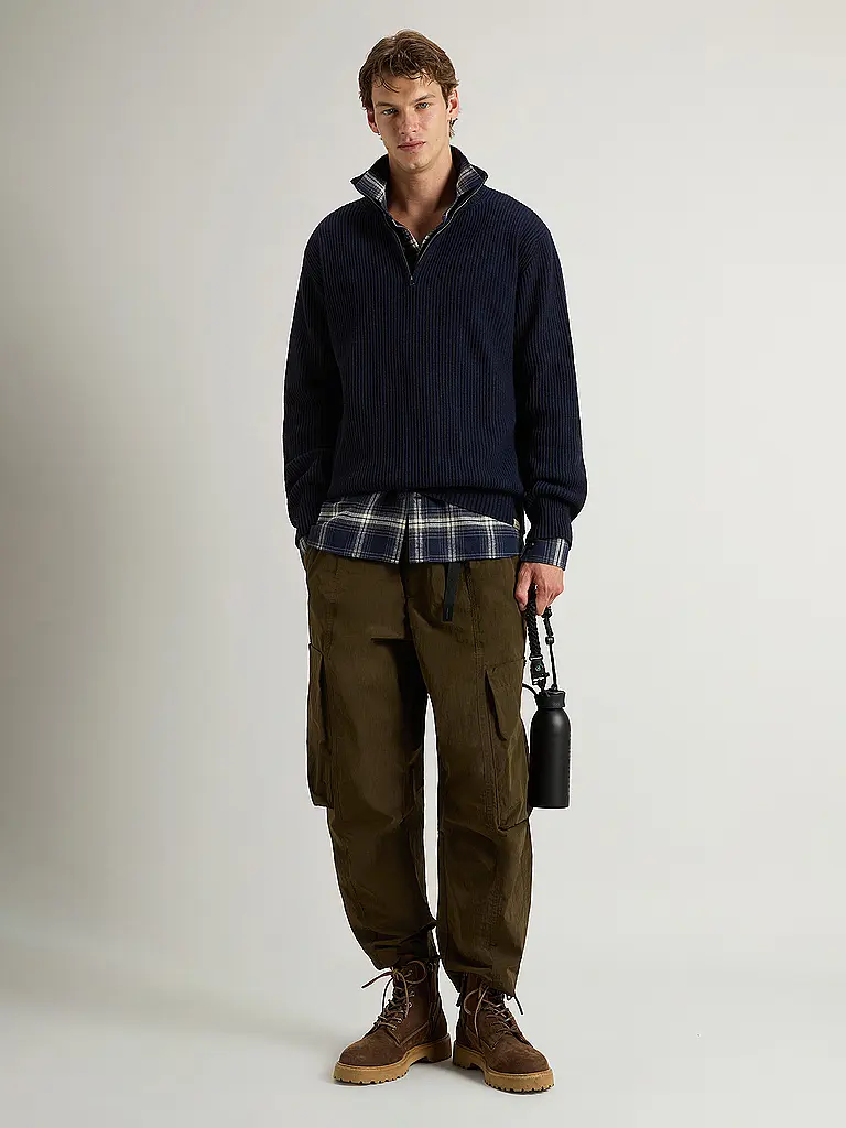 WOOLRICH | Pullover Troyer | Blu