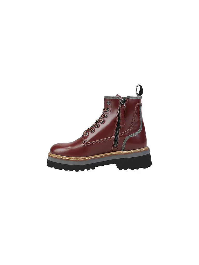WOOLRICH | Schnürboots ABRASIVATO | Rosso scuro