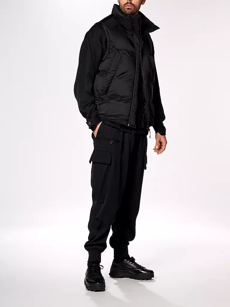 Y-3 | Gilet trapuntato in piuma | Nero