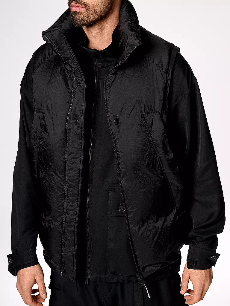 Y-3 | Gilet trapuntato in piuma | Nero
