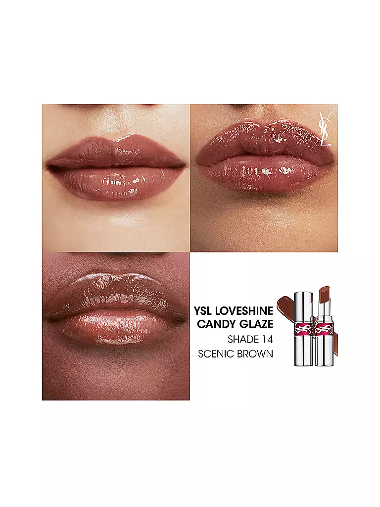 YVES SAINT LAURENT | Loveshine Candy Glaze Lipgloss-Stick (14 Scentic Brown) | 