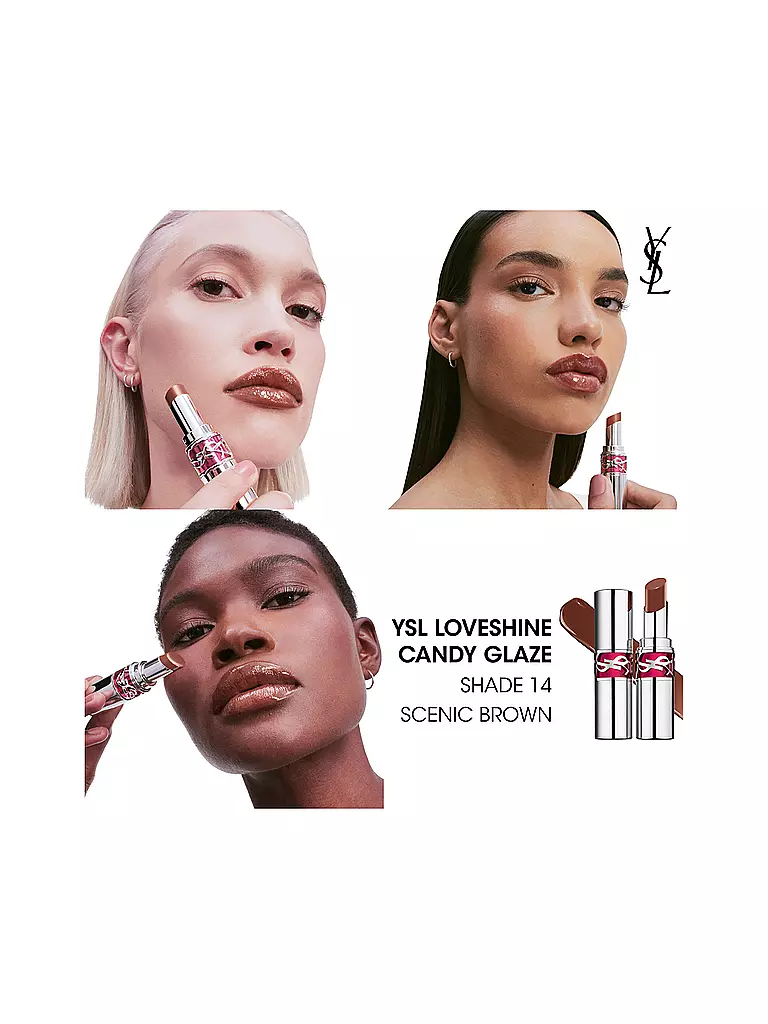 YVES SAINT LAURENT | Loveshine Candy Glaze Lipgloss-Stick (14 Scentic Brown) | 