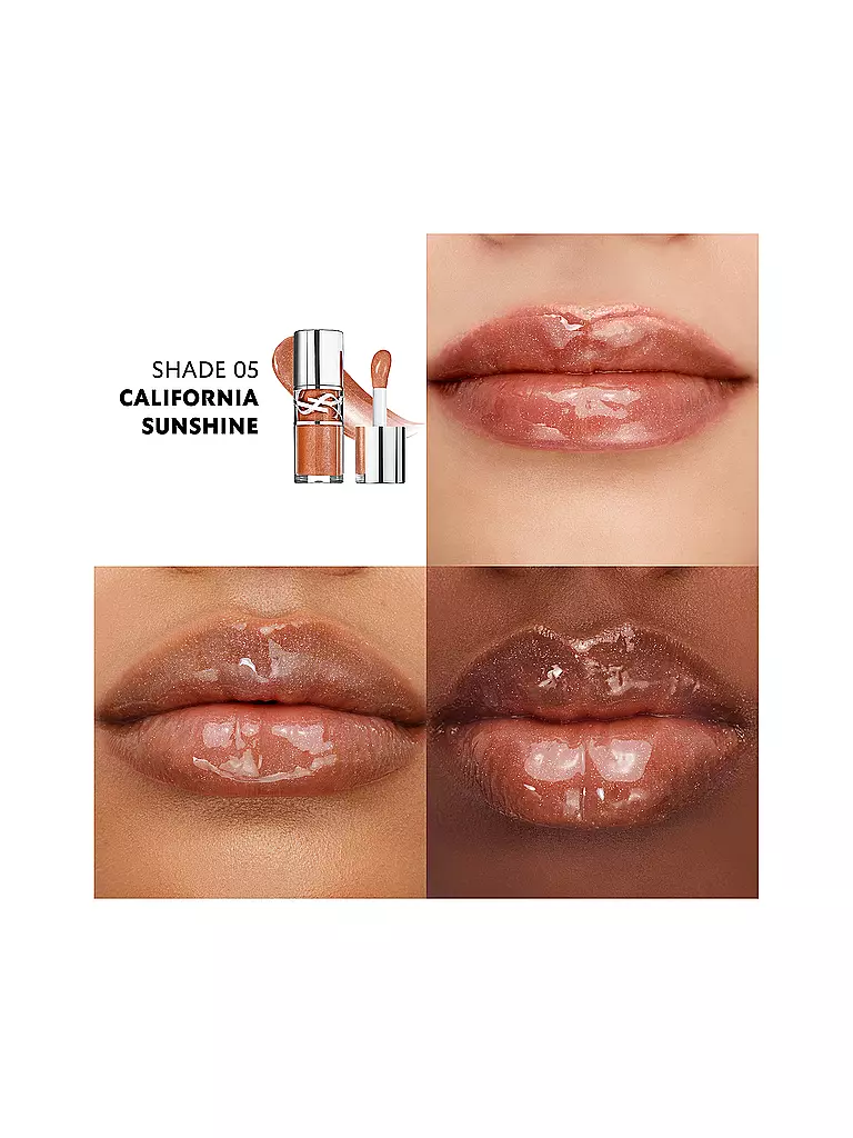 YVES SAINT LAURENT | Loveshine Plumping Lip Oil Gloss (5 California Sunshine) | Arancione