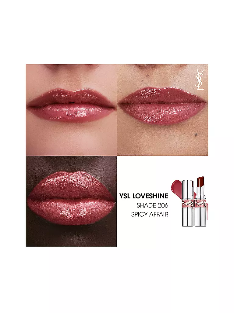 YVES SAINT LAURENT | Loveshine Rossetto (206 Shin Affair) | Rosso scuro