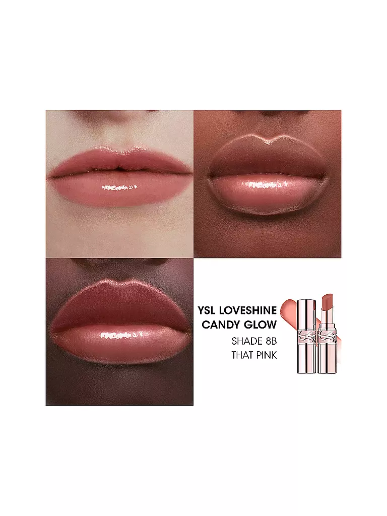 YVES SAINT LAURENT | Rossetto - Loveshine Candy Glow Balm (8B Naked Pink) | Rosa