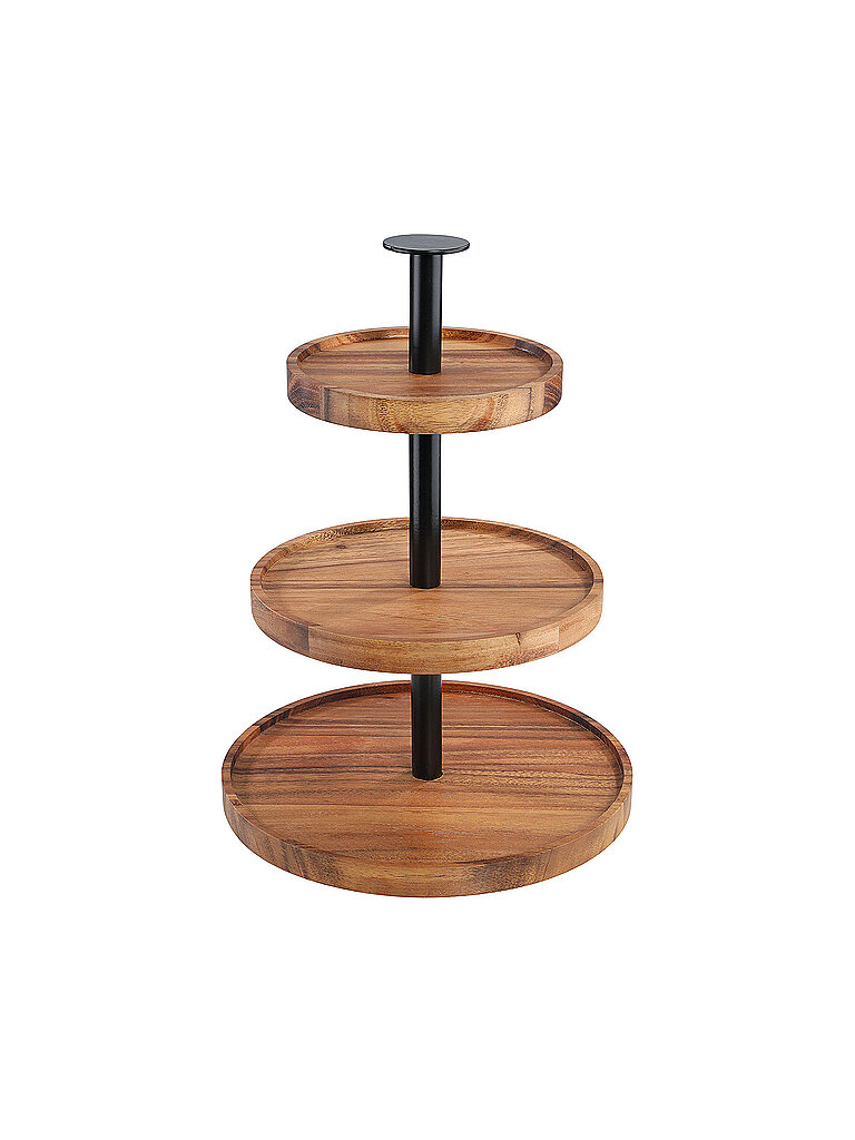 Etagere a 2 piani 35 cm Acacia Marrone Scuro marrone