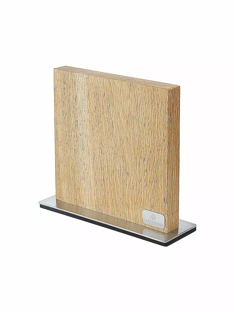 ZASSENHAUS | Ceppo portacoltelli magnetico (Quercia/Acciaio inossidabile) | Marrone