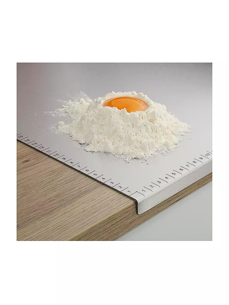 ZASSENHAUS | Piano di lavoro da cucina 60x50 cm in acciaio inox | Argento