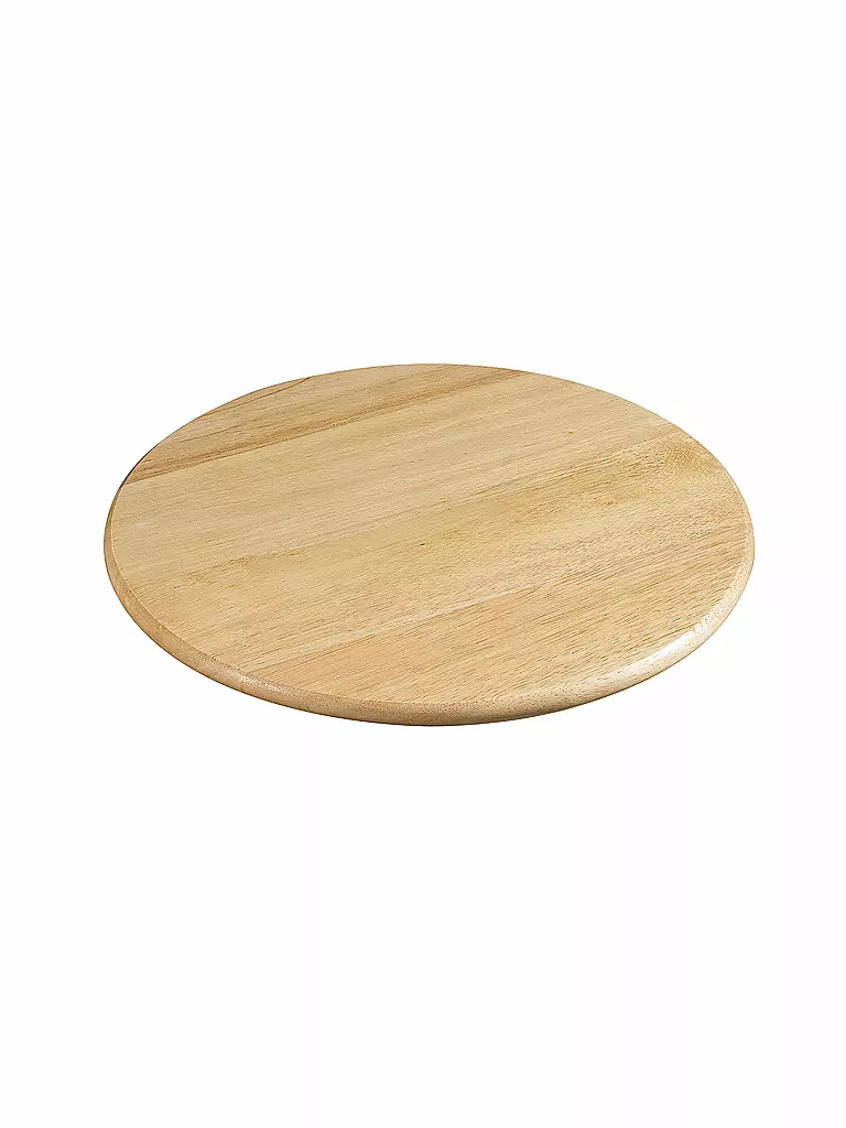 ZASSENHAUS | Piatto girevole in legno di gomma 35 cm | Beige