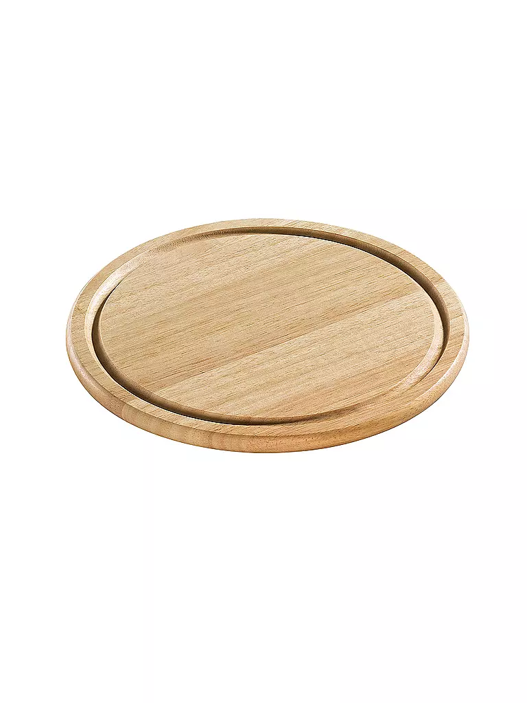 ZASSENHAUS | Piatto per bistecca in legno di gomma 25 cm naturale | Beige