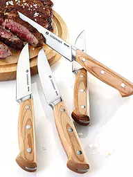 ZASSENHAUS | Set di coltelli da bistecca 4 pezzi in legno Pakka | Marrone