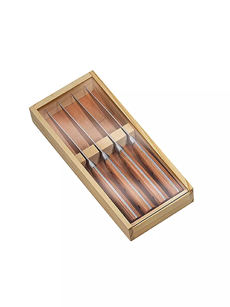 ZASSENHAUS | Set di coltelli da bistecca 4 pezzi in legno Pakka | Marrone