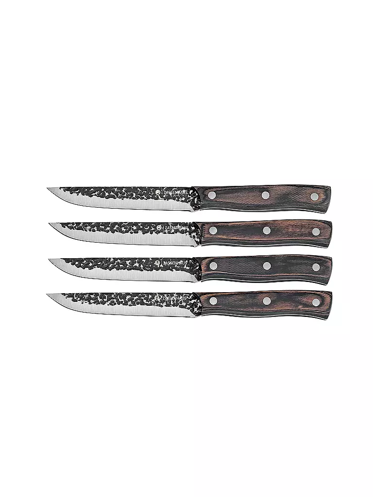 ZASSENHAUS | Set di coltelli da bistecca 4 pz. HUNTER in legno Pakka | Marrone