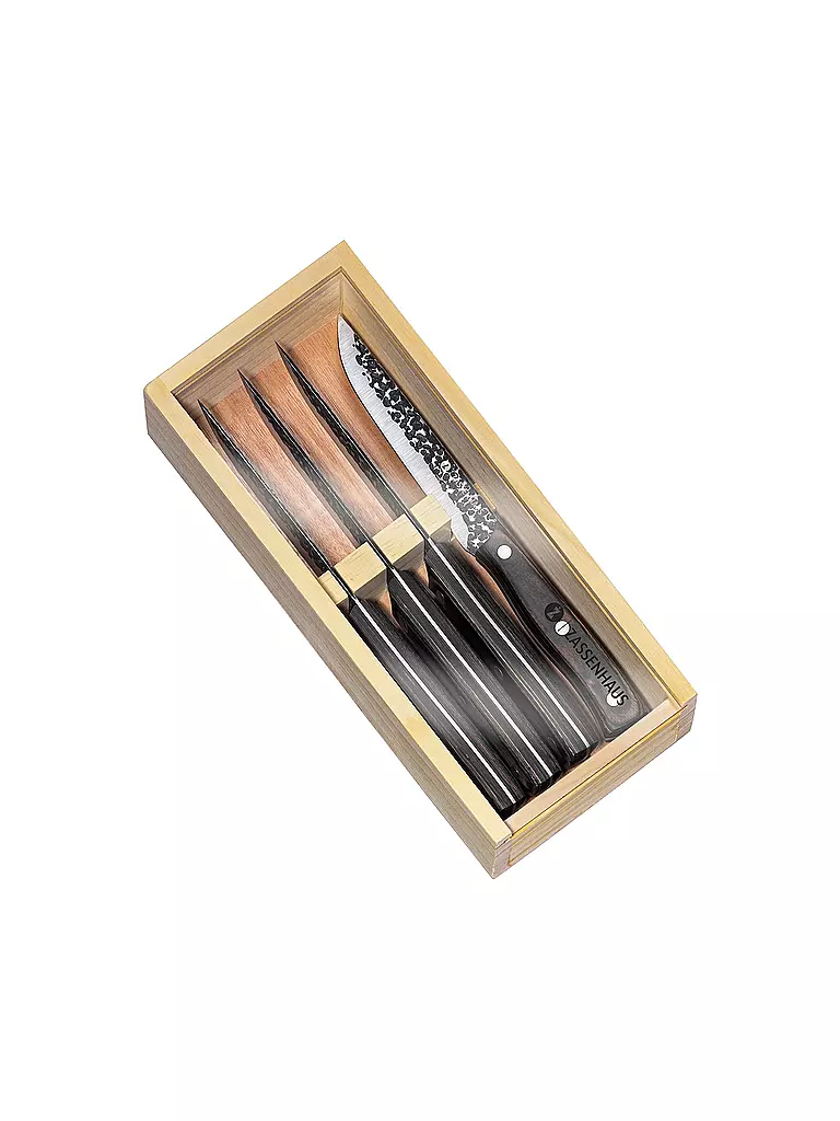 ZASSENHAUS | Set di coltelli da bistecca 4 pz. HUNTER in legno Pakka | 