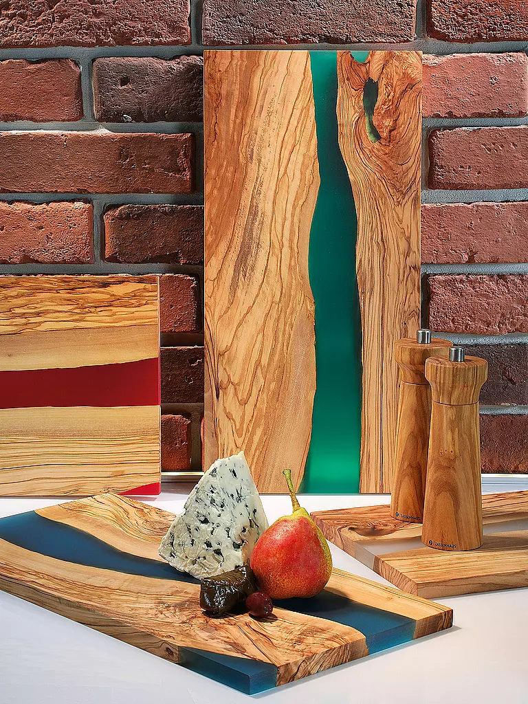 ZASSENHAUS | Tagliere da portata Olive 45x22cm Marrone/Rosso | Marrone