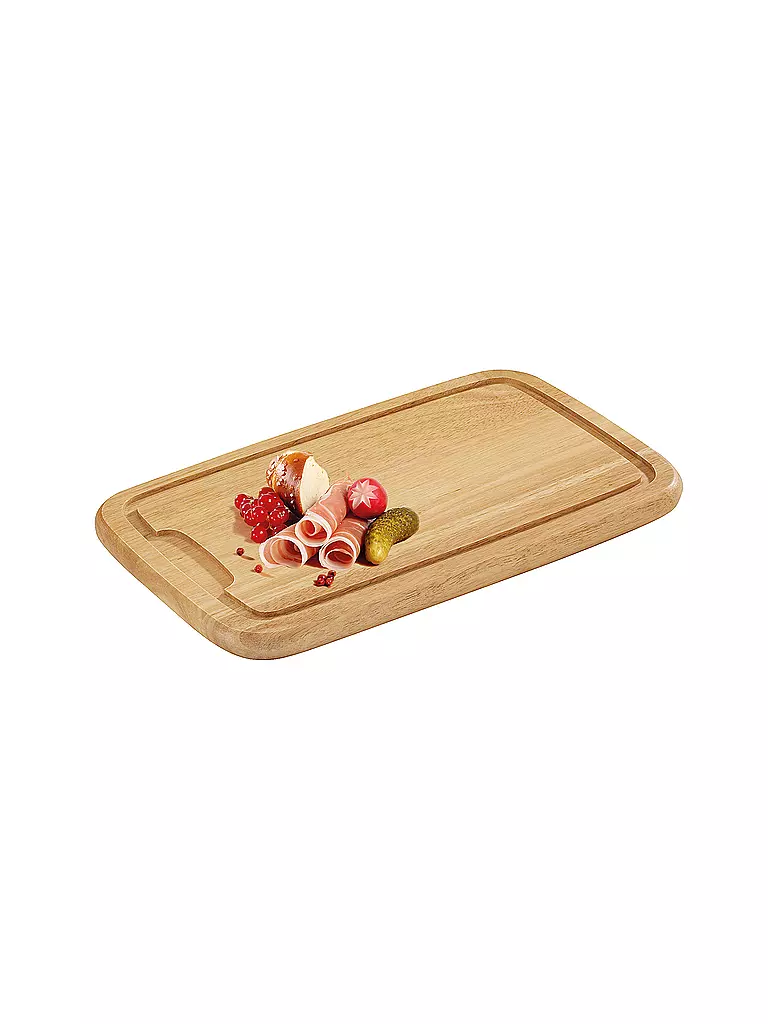 ZASSENHAUS | Tagliere in legno di caucciù 36x23 cm | Beige
