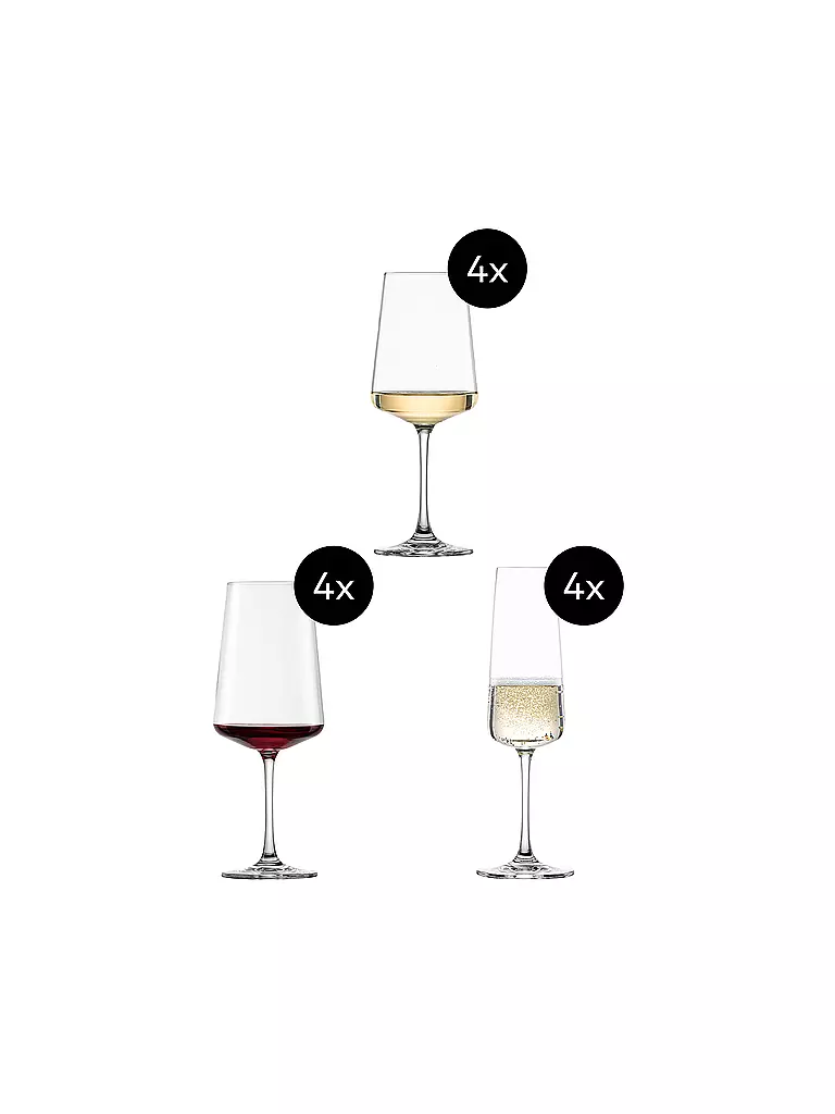 ZWIESEL GLAS | Gläserset MIO VINO 12 tlg.  | Trasparente