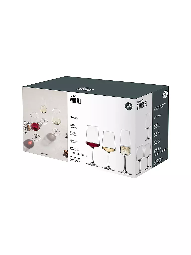 ZWIESEL GLAS | Gläserset MIO VINO 12 tlg.  | Trasparente