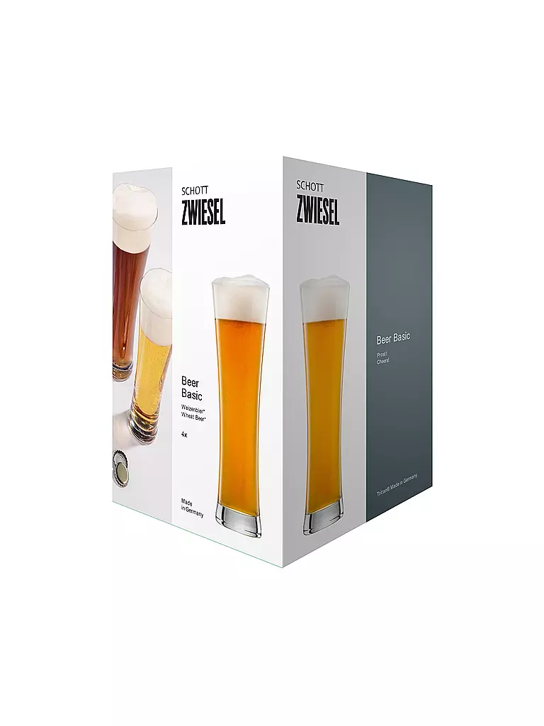 ZWIESEL GLAS | Set di 4 bicchieri da birra WEIZENBIER 0,5 l | 