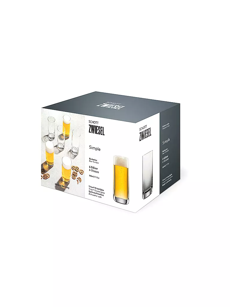ZWIESEL GLAS | Set di 6 bicchieri da birra SIMPLE 345ml | 