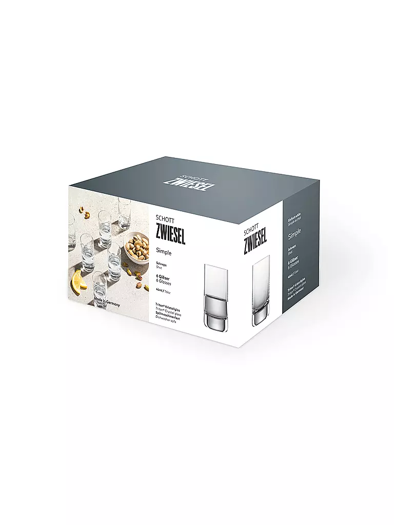 ZWIESEL GLAS | Set di 6 bicchieri da grappa SIMPLE 46ml | 