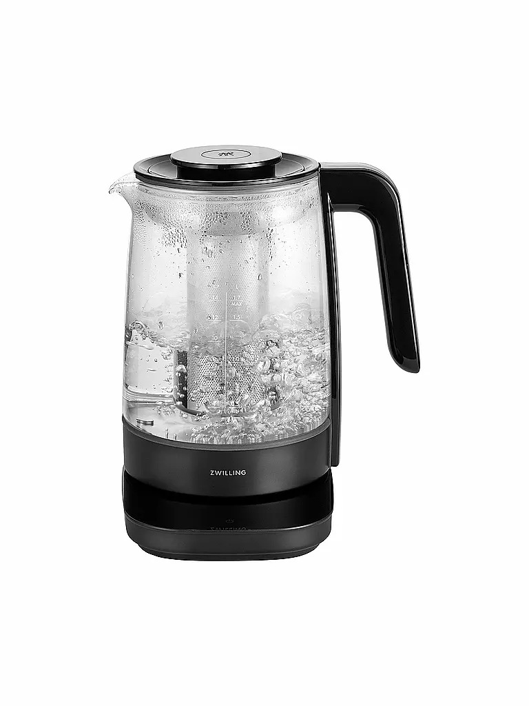 ZWILLING | Bollitore con filtro per tè 1,7 l vetro / Nero | Nero