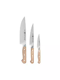 ZWILLING | Messerset 3-teilig PRO WOOD Steineiche | Marrone
