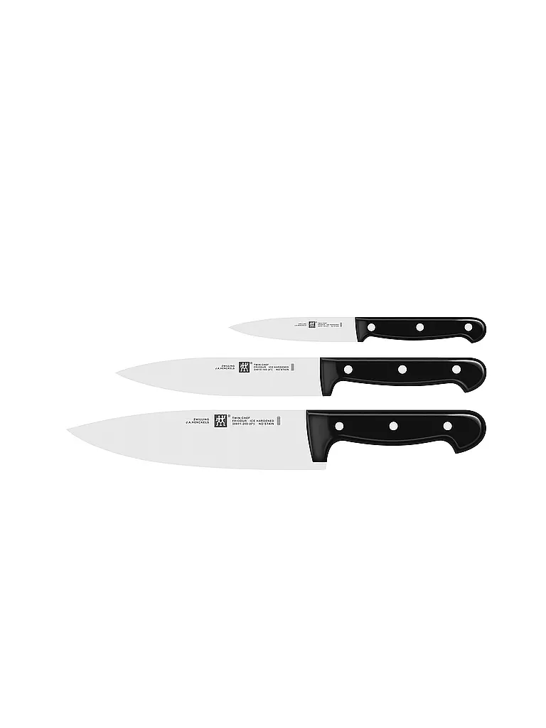 ZWILLING | Set di coltelli 3 pz. TWIN-CHEF Nero | Nero