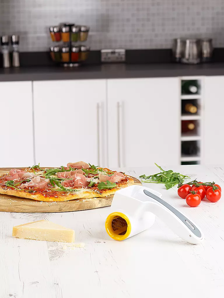 ZYLISS | Grattugia per formaggio CLASSIC con tamburo fine in acciaio inox bianco | Bianco